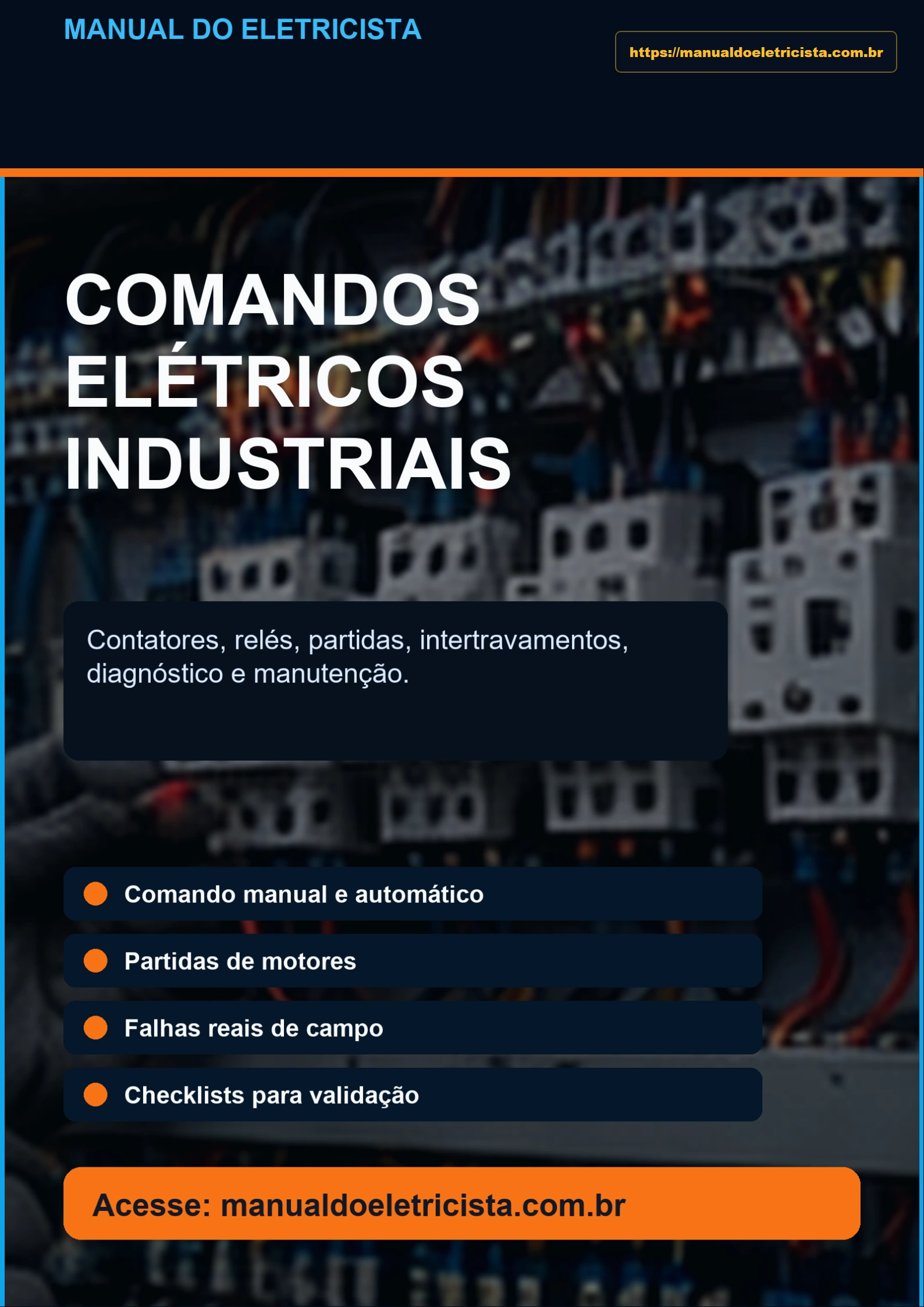 Capa do ebook Comandos Elétricos Industriais - Do zero ao profissional