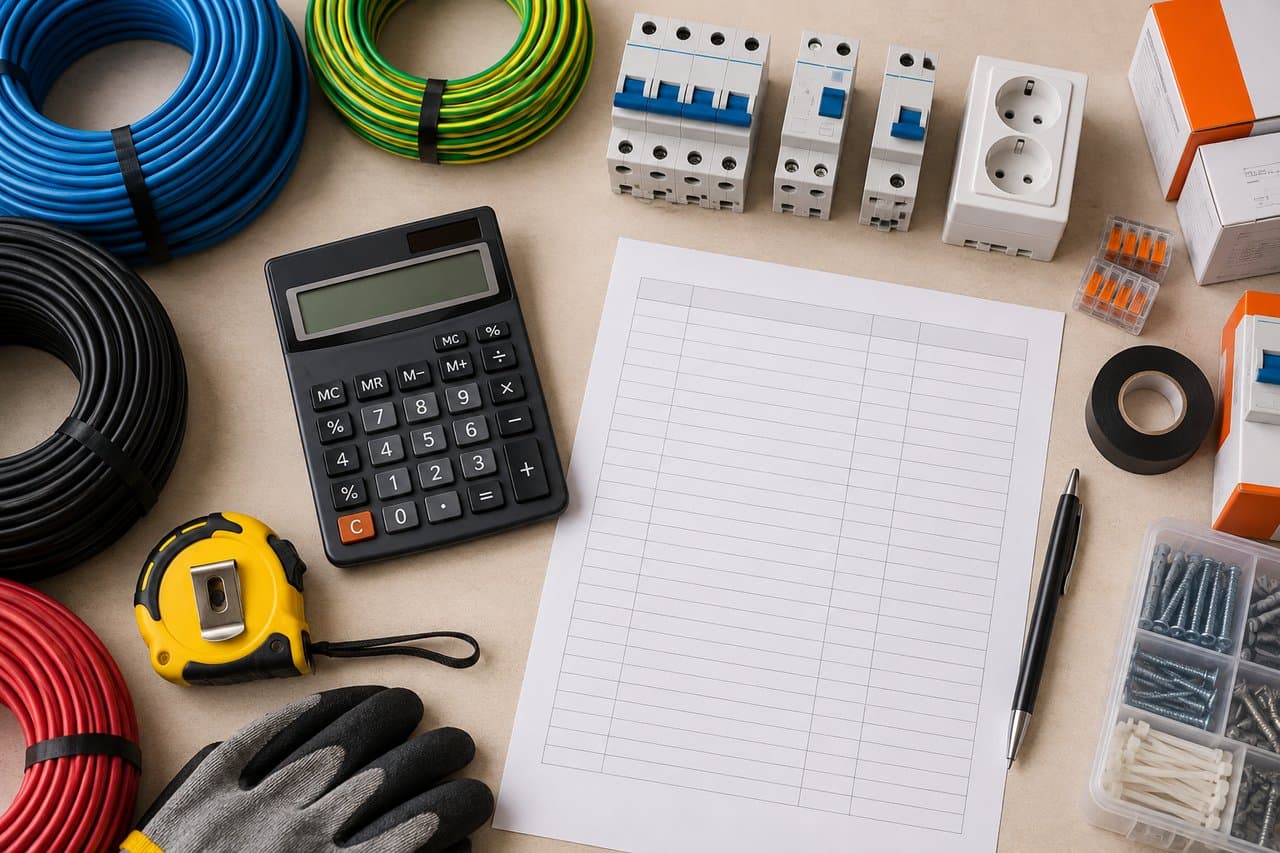 Orçamento elétrico sem improviso: materiais e mão de obra